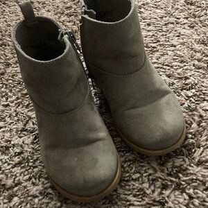 Old Navy Gray Suede Ankle Boots